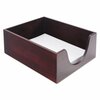 Carver Stackable Desk Tray, 10"x12"x5, Mahogany CW08223